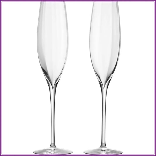 Classic Crystal Champagne Flutes (6 oz) Pair