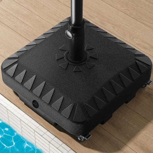 120LB Heavy-Duty Patio Umbrella Base with Wheels
