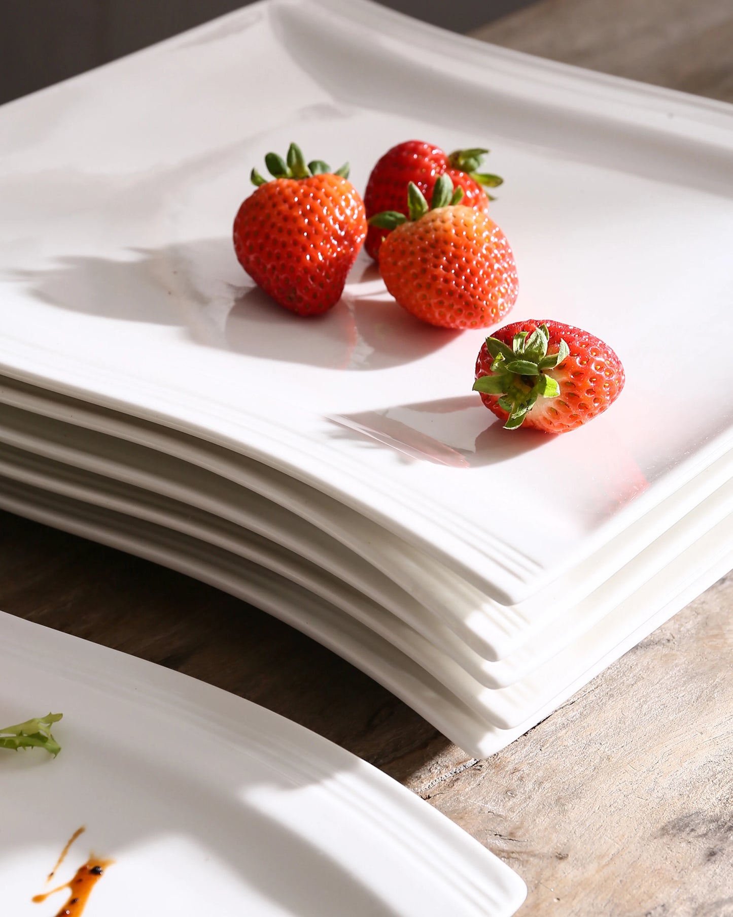 MALACASA FLORA Ivory White Porcelain Dinner Plates – 6 or 12 Piece Set
