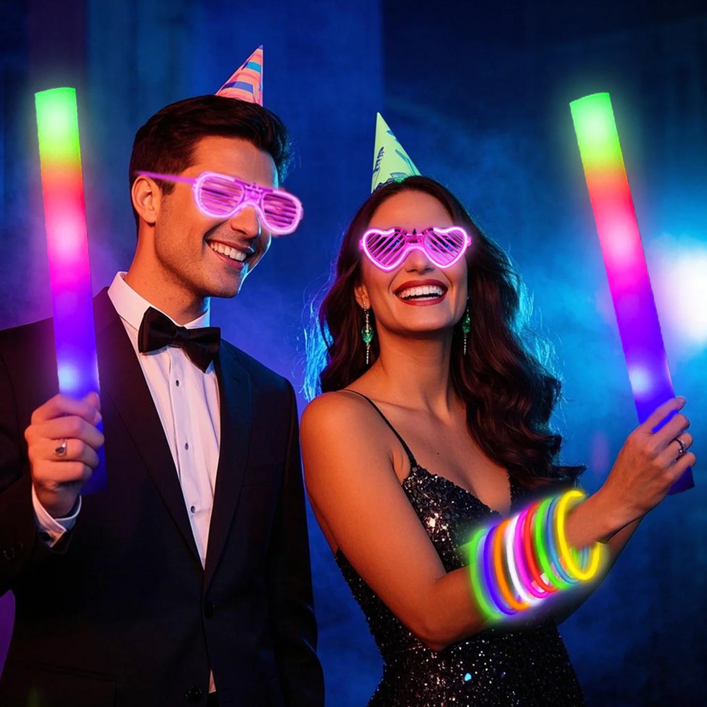 168-Piece LED Glow Party & Dance Floor Kit