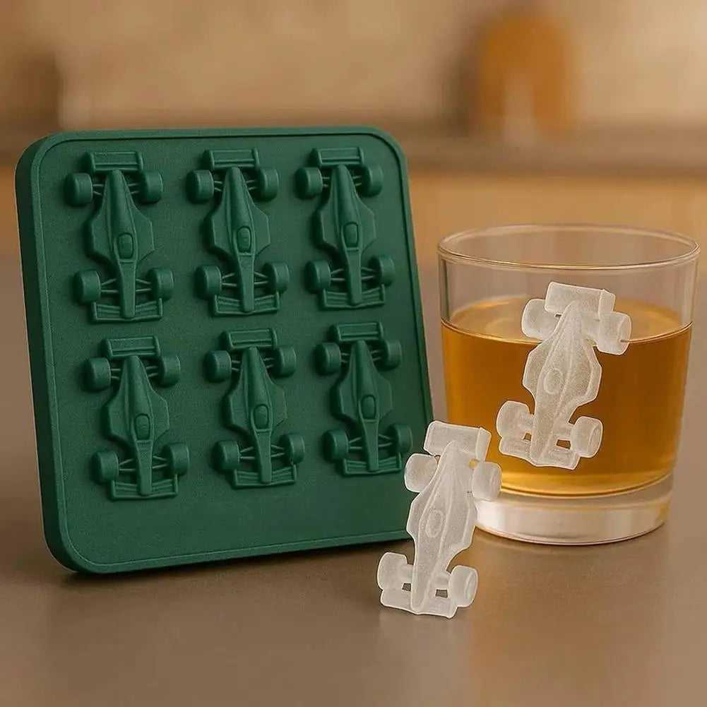 6-Cavity 3D Formula Race Car Silicone Ice Mold