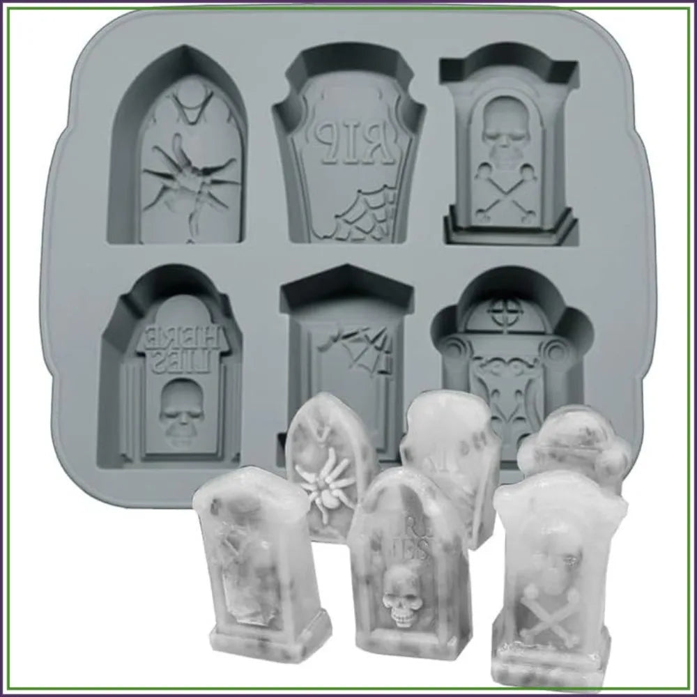 Halloween RIP Gravestone Silicone Ice & Treat Mold