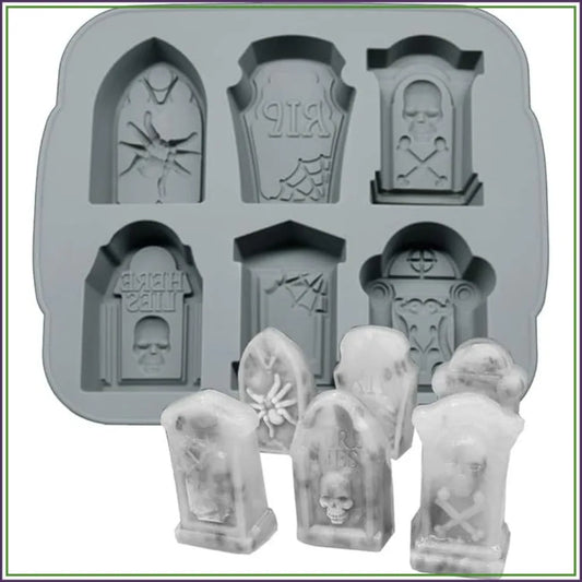 Halloween RIP Gravestone Silicone Ice & Treat Mold