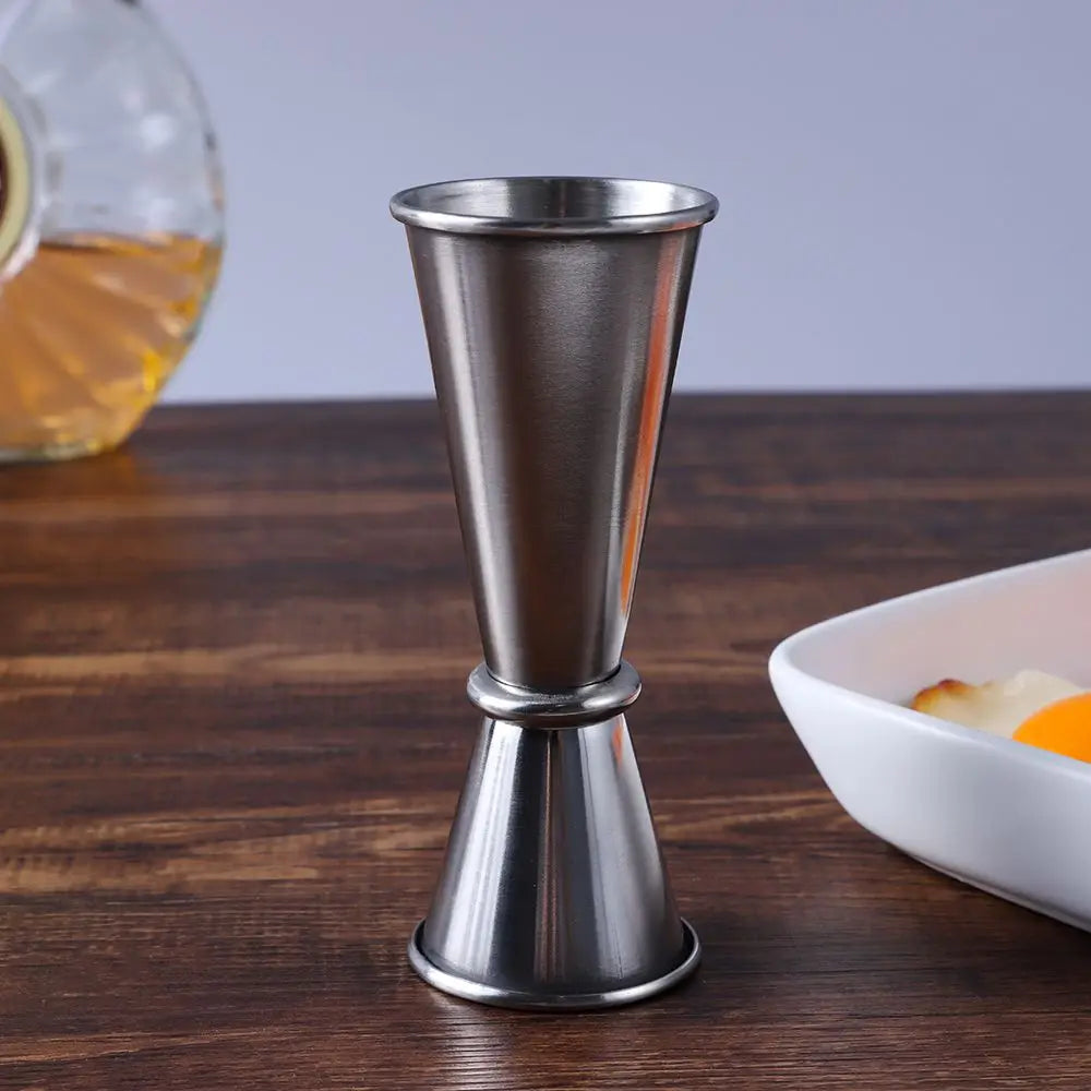 Double-Sided Stainless Steel Cocktail Jigger – Dual Shot Measuring Cup