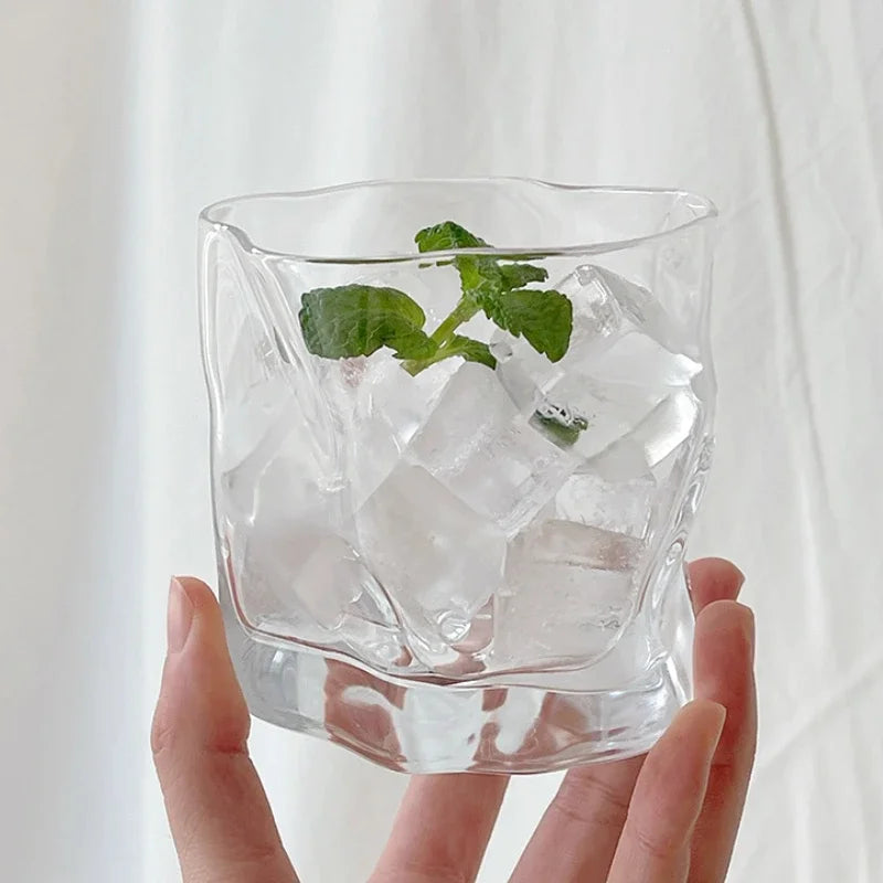 280ml Japanese Twisted-Grain Whiskey Glass – Textured Cocktail & Drinkware Cup