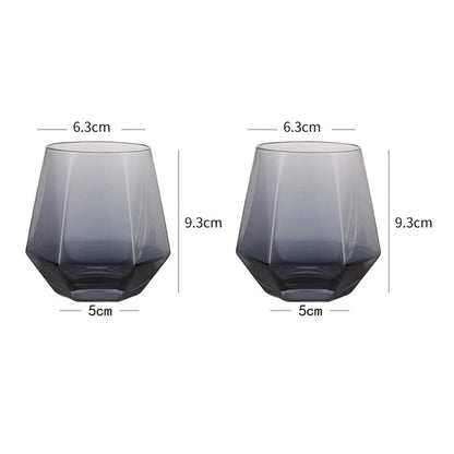 Hexagonal Whiskey & Cocktail Glass – 320ml | 1 or 2 Piece Set