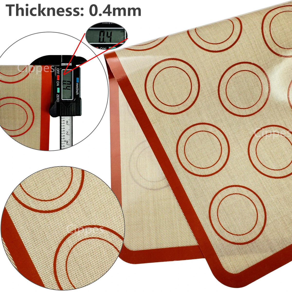 Reusable Silicone Baking Mat – 0.4mm Nonstick Heat-Resistant Oven & Cookie Sheet Liner