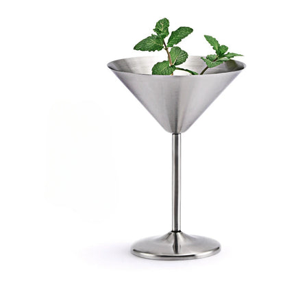 Stainless Steel Martini & Cocktail Glass – Steel Silver or Rose Gold
