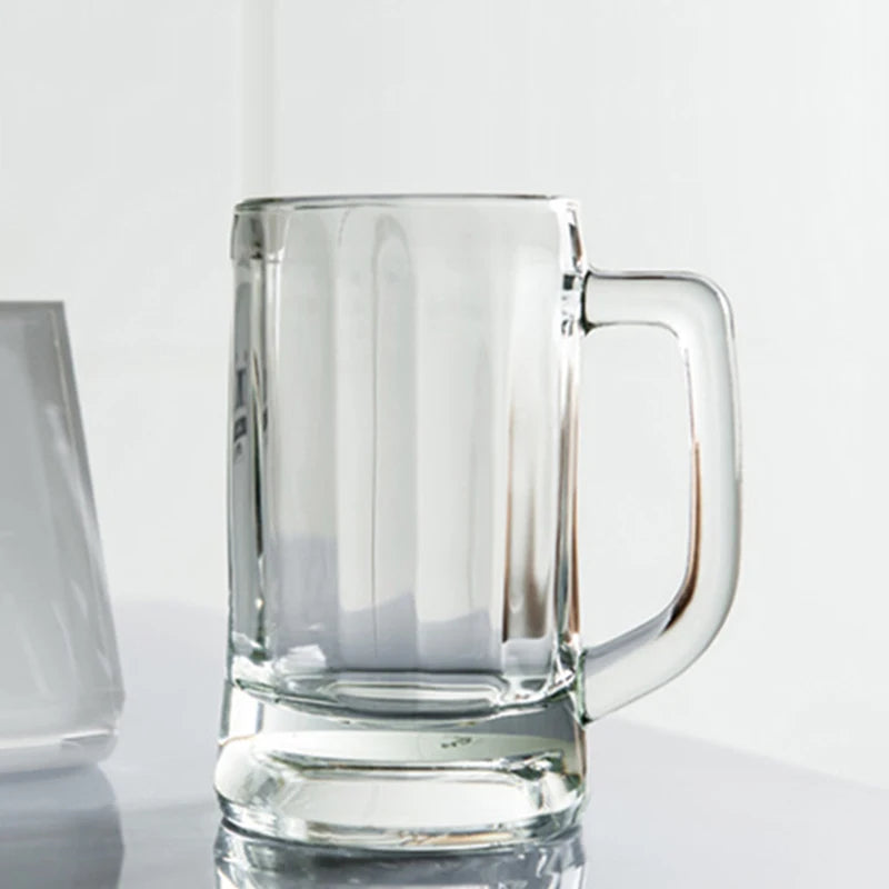 Thick-Bottom Beer Mug with Handle – 400ml or 600ml