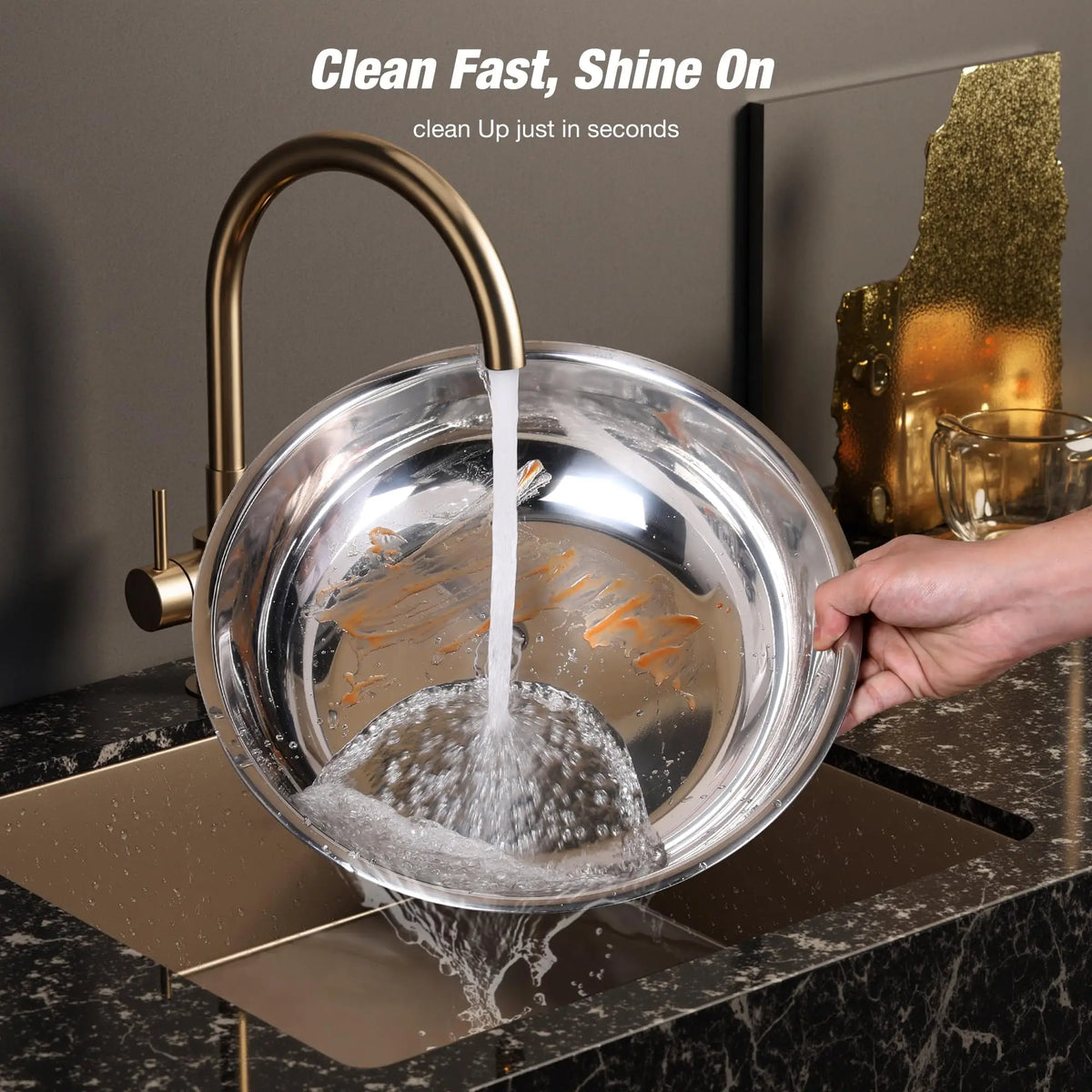 Round Chafing Dishes with Glass Lids – 5 Qt, Gold - 2 or 4 Pack