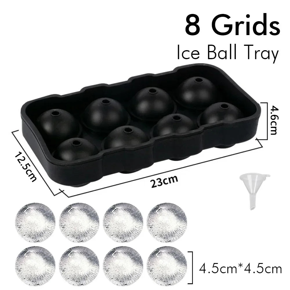 Large Silicone Ice Cube Molds – Sphere & Square Whiskey Ice Trays