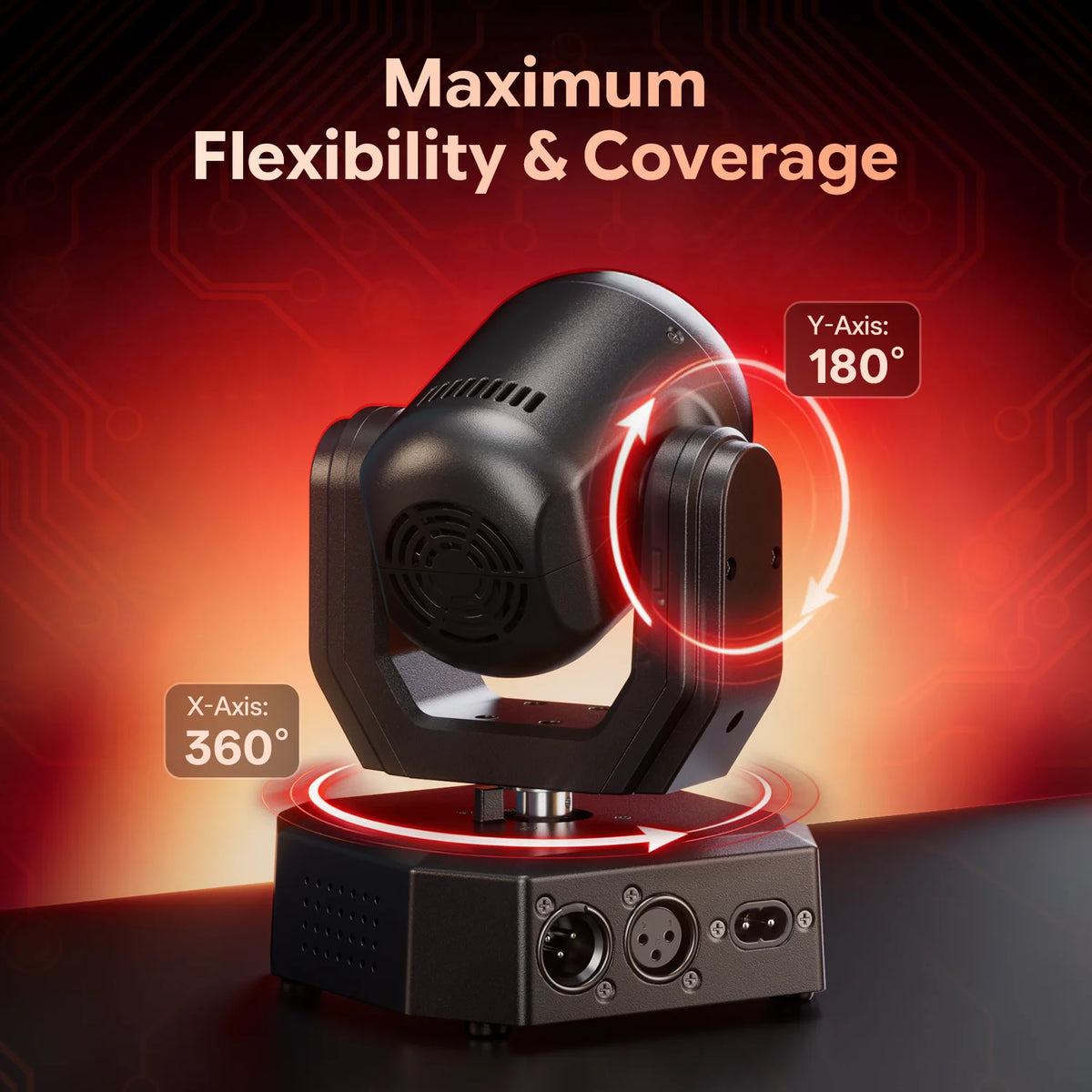 60W RGBW Mini Moving Head DJ Light – Sound Activated, DMX & Remote Stage Lighting