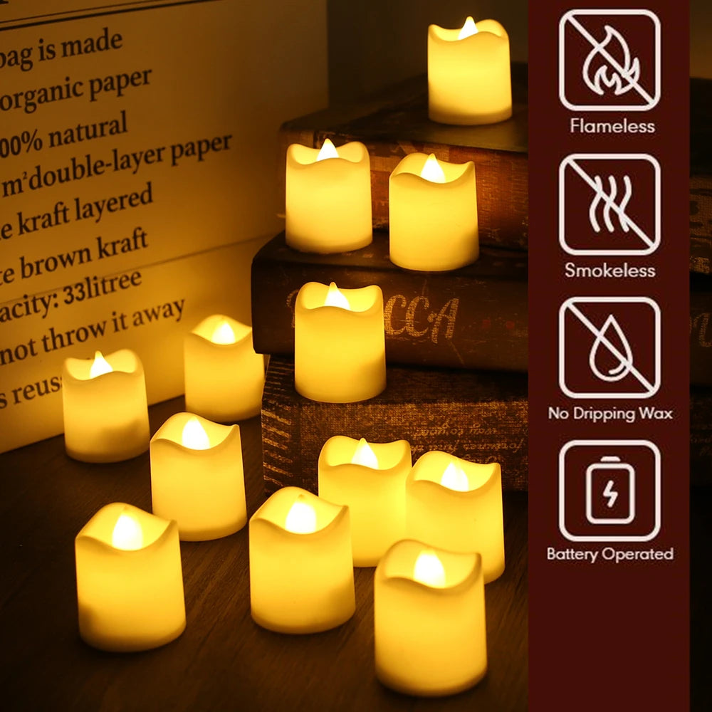 Flameless LED Tea Light Candles – Battery Operated & Reusable