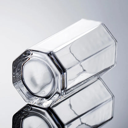 2-Piece Tall Geometric Drinking Glass Set – 220ml