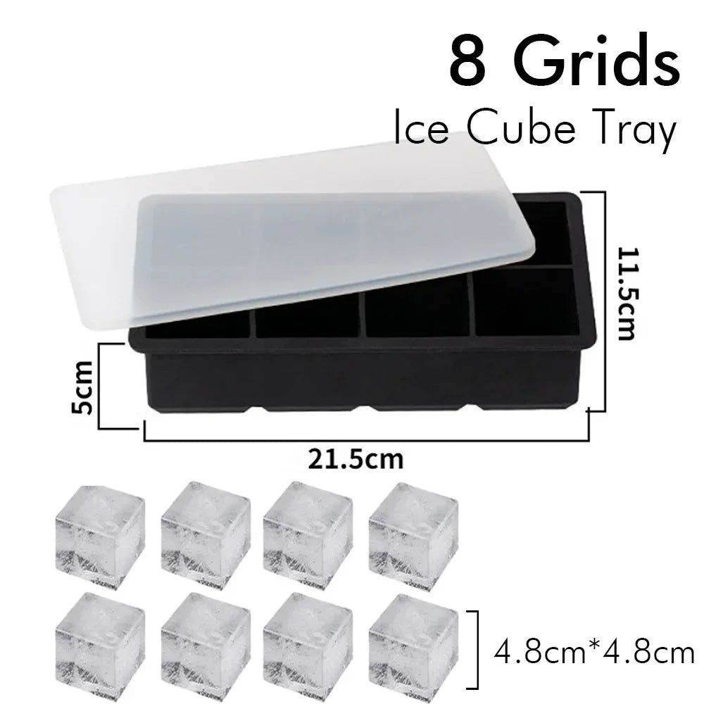 Large Silicone Ice Cube Molds – Sphere & Square Whiskey Ice Trays