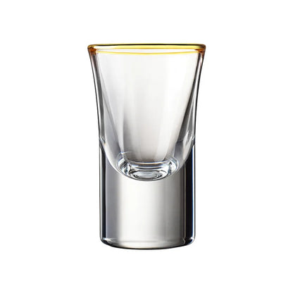 12-Piece Gold-Rimmed Mini Shot Glass Set – 15ml