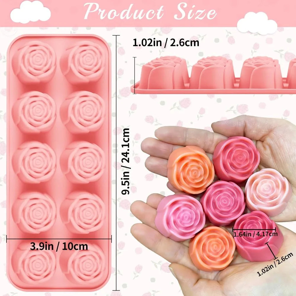 2-Pack Rose Silicone Ice & Treat Molds