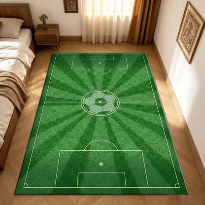 Soccer Field Area Rug – Game Day Floor Mat