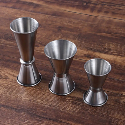 Double-Sided Stainless Steel Cocktail Jigger – Dual Shot Measuring Cup