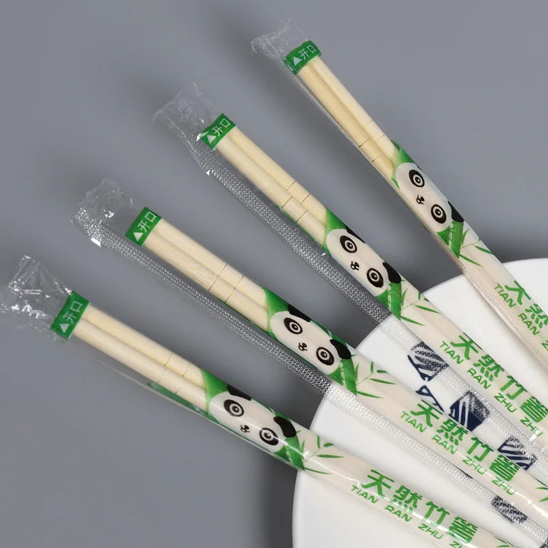 100-Pair Individually Wrapped Bamboo Chopsticks
