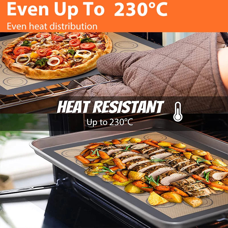 Reusable Silicone Baking Mat – 0.4mm Nonstick Heat-Resistant Oven & Cookie Sheet Liner
