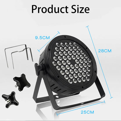 60-LED RGB PAR Stage Lights, Set of 8 – DMX512 & Sound-Activated Party Lighting