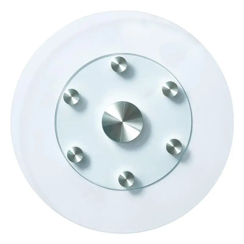 24in Glass Lazy Susan Turntable – 360° Rotating Dining Table Server