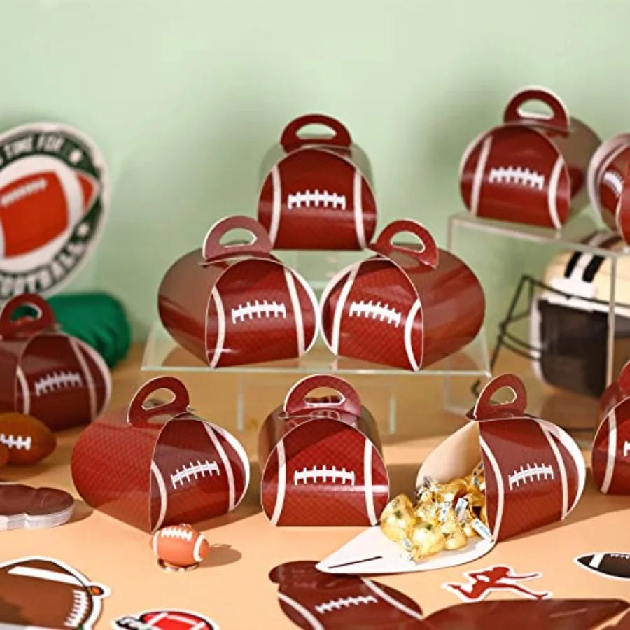 36-Pack Football Treat Boxes – 3" Sports Goodie Boxes