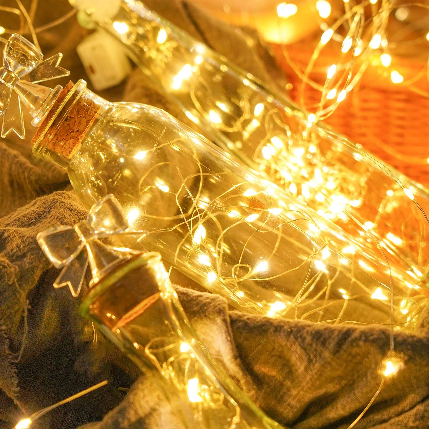 30-Pack Battery-Powered Fairy String Lights – 6.5 Ft, 20 LED Warm White or Yellow Mini Lights