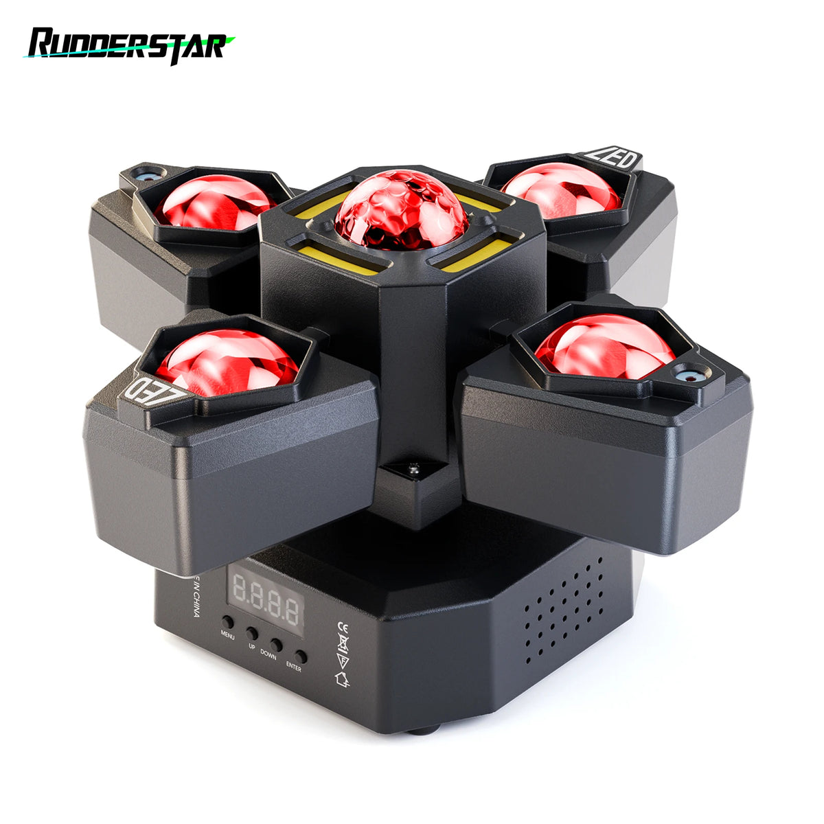 4-in-1 RGBW Moving Head DJ Party Light – Beam, Laser, Magic Ball & Strobe
