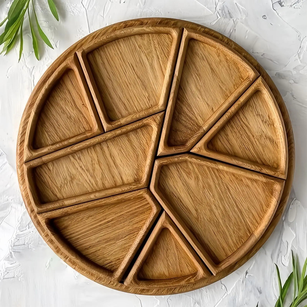 8-Petal Wooden Charcuterie & Serving Board – Detachable Puzzle Design