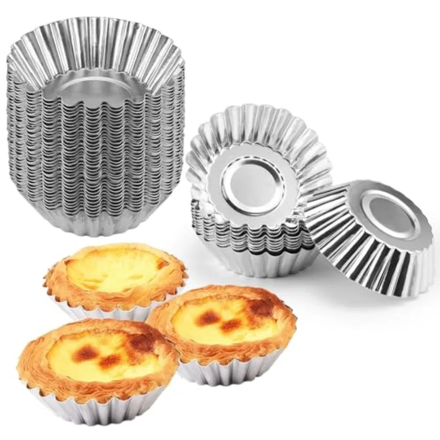 35-Piece Mini Tart Pan Set – 2.75" Reusable Aluminum Tartlet, Mini Pie & Quiche Molds