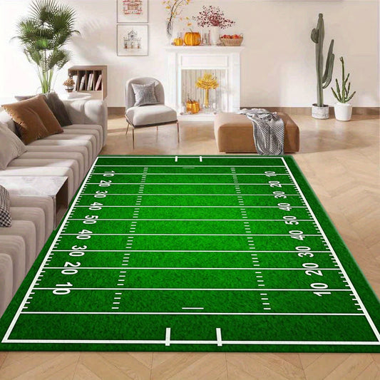 American Football Field Area Rug – Game Day & Sports-Themed Floor Mat