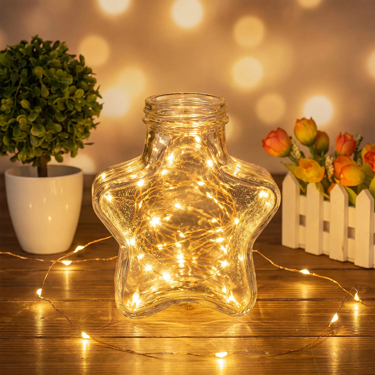 30-Pack Battery-Powered Fairy String Lights – 6.5 Ft, 20 LED Warm White or Yellow Mini Lights