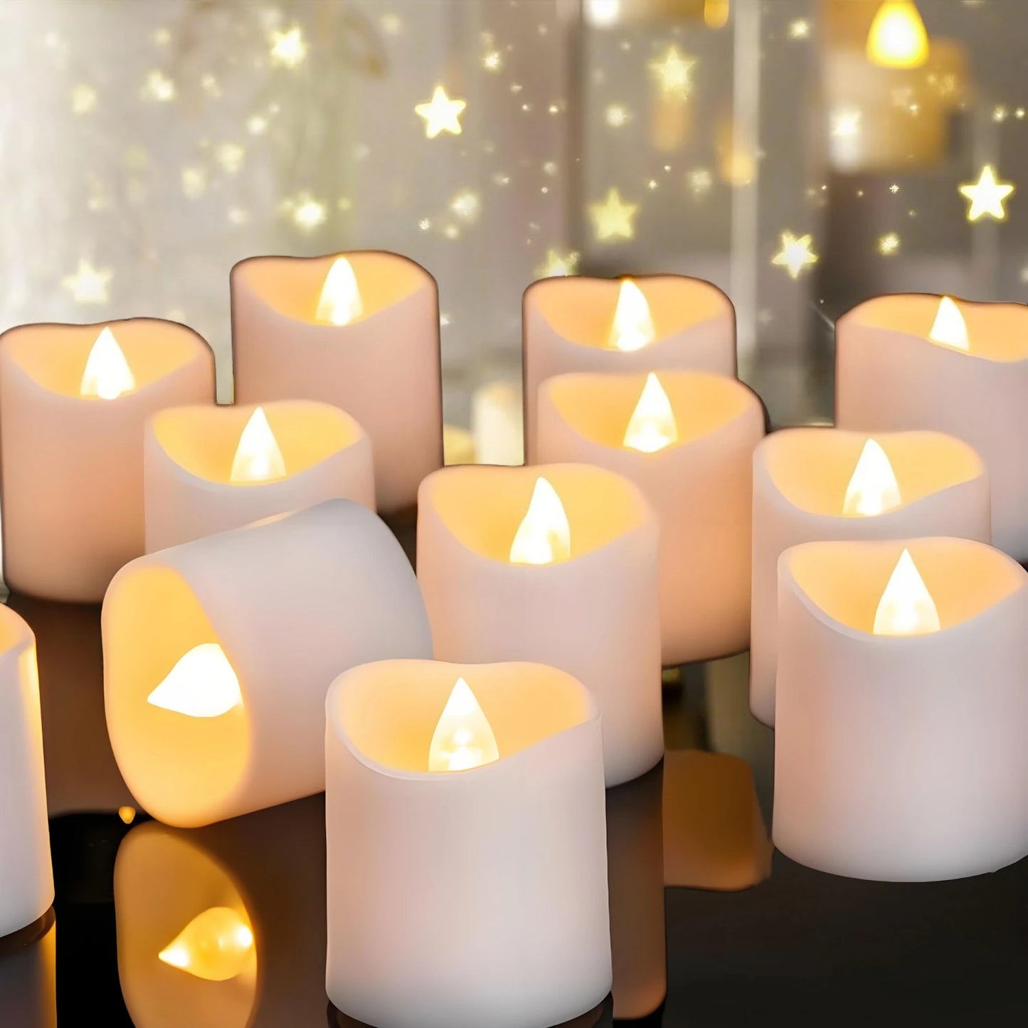 Flameless LED Tea Light Candles – Battery Operated & Reusable
