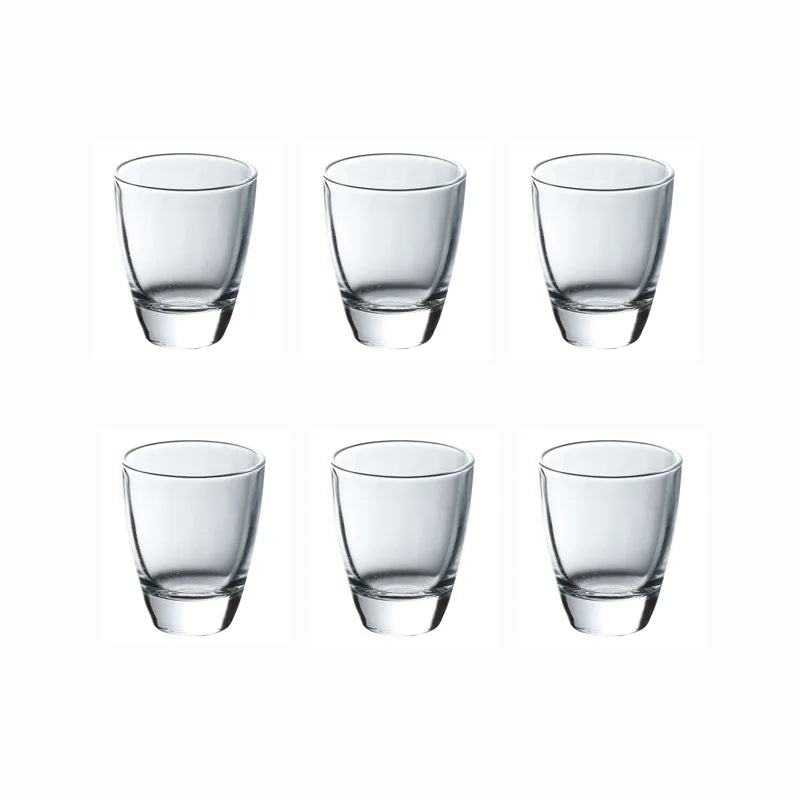6-Piece Vintage Mini Shot Glass Set – 1.2 oz Thick-Bottom Spirits Glasses