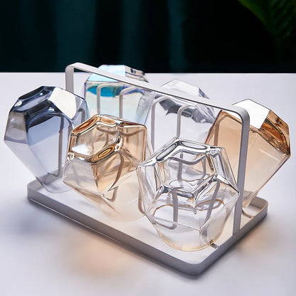 Hexagonal Whiskey & Cocktail Glass – 320ml | 1 or 2 Piece Set