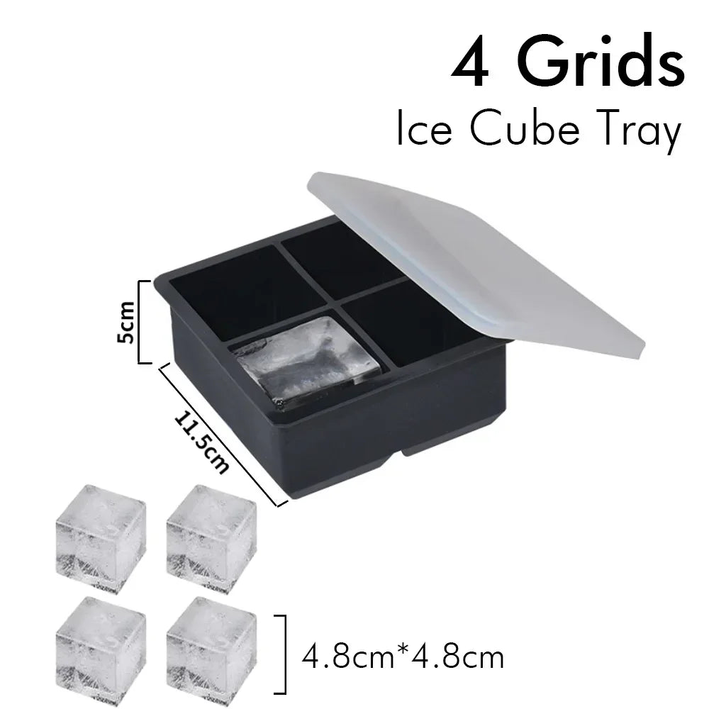 Large Silicone Ice Cube Molds – Sphere & Square Whiskey Ice Trays