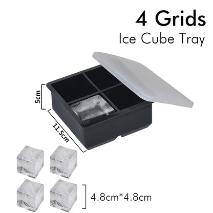 Large Silicone Ice Cube Molds – Sphere & Square Whiskey Ice Trays