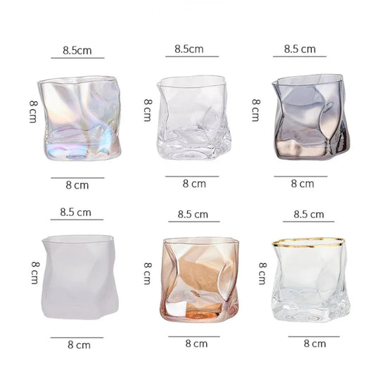 280ml Japanese Twisted-Grain Whiskey Glass – Textured Cocktail & Drinkware Cup