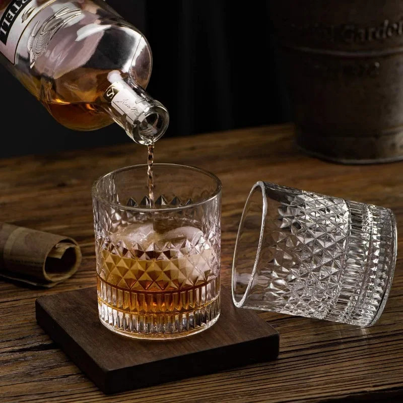 335ml Crystal-Style Whiskey Glasses – 1, 2, 3 or 4 Piece Set