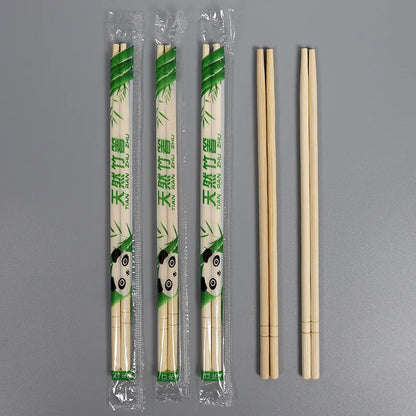100-Pair Individually Wrapped Bamboo Chopsticks
