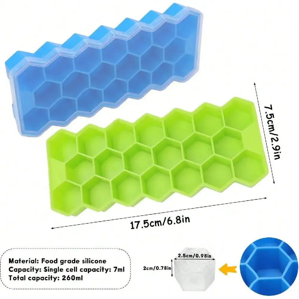 20-Cavity Honeycomb Silicone Ice Cube Tray