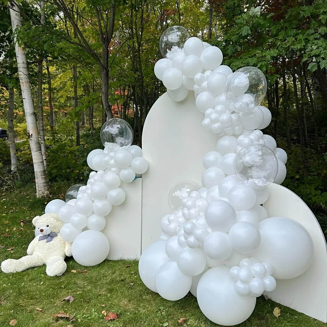 Clear Bobo Balloon Arch Kit – 40 or 50 Piece Mixed-Size Set