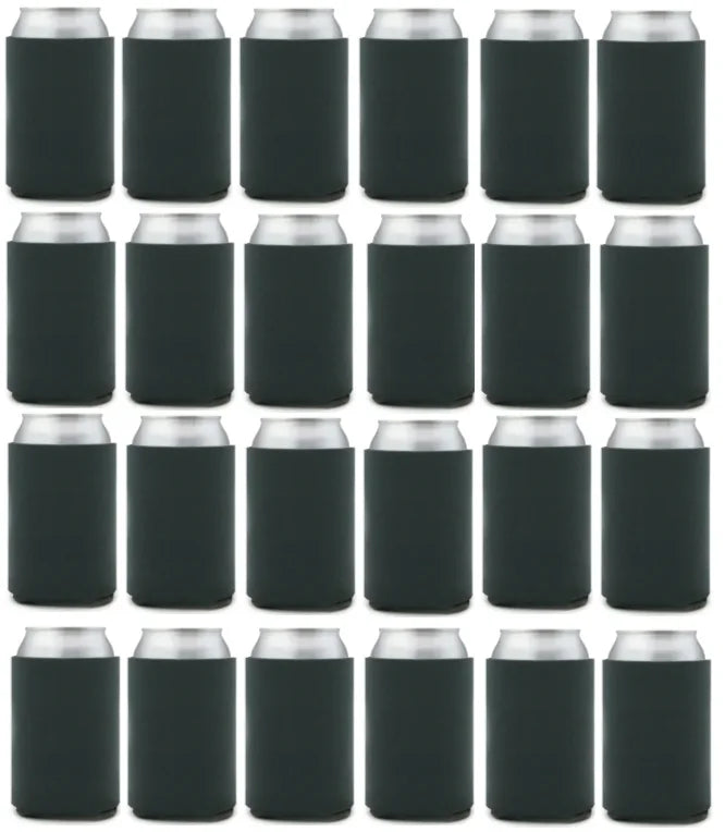 24-Pack Blank Collapsible Foam Can Cooler Sleeves – Party Favors & Beverage Holders