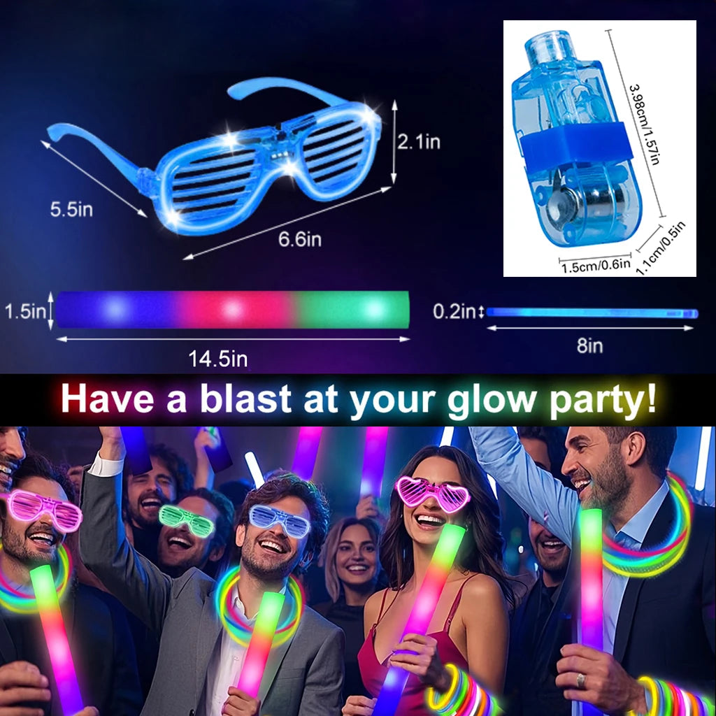168-Piece LED Glow Party & Dance Floor Kit