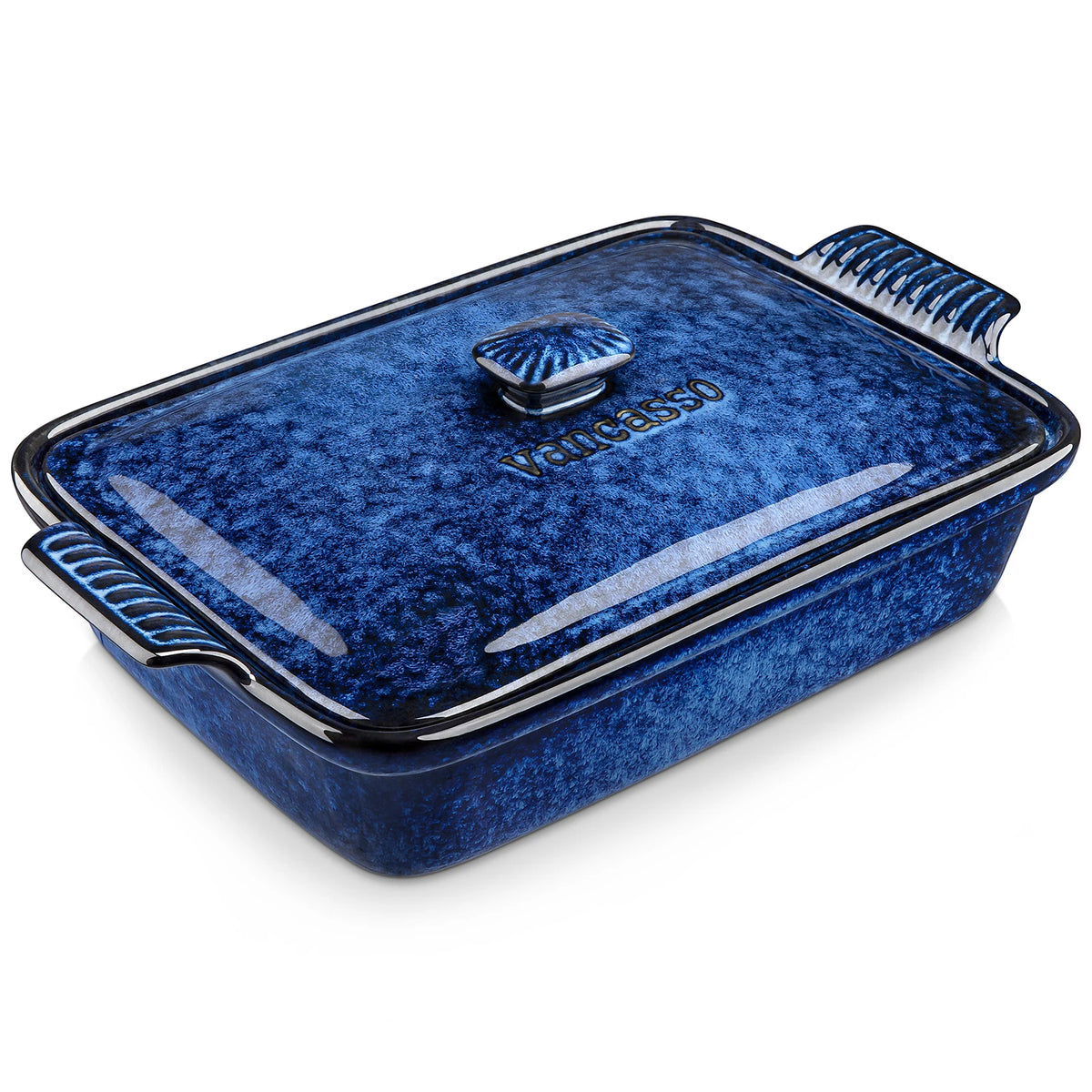 Vancasso Starry Blue Covered Casserole Baking Dish – 1.9 or 3.8 Qt