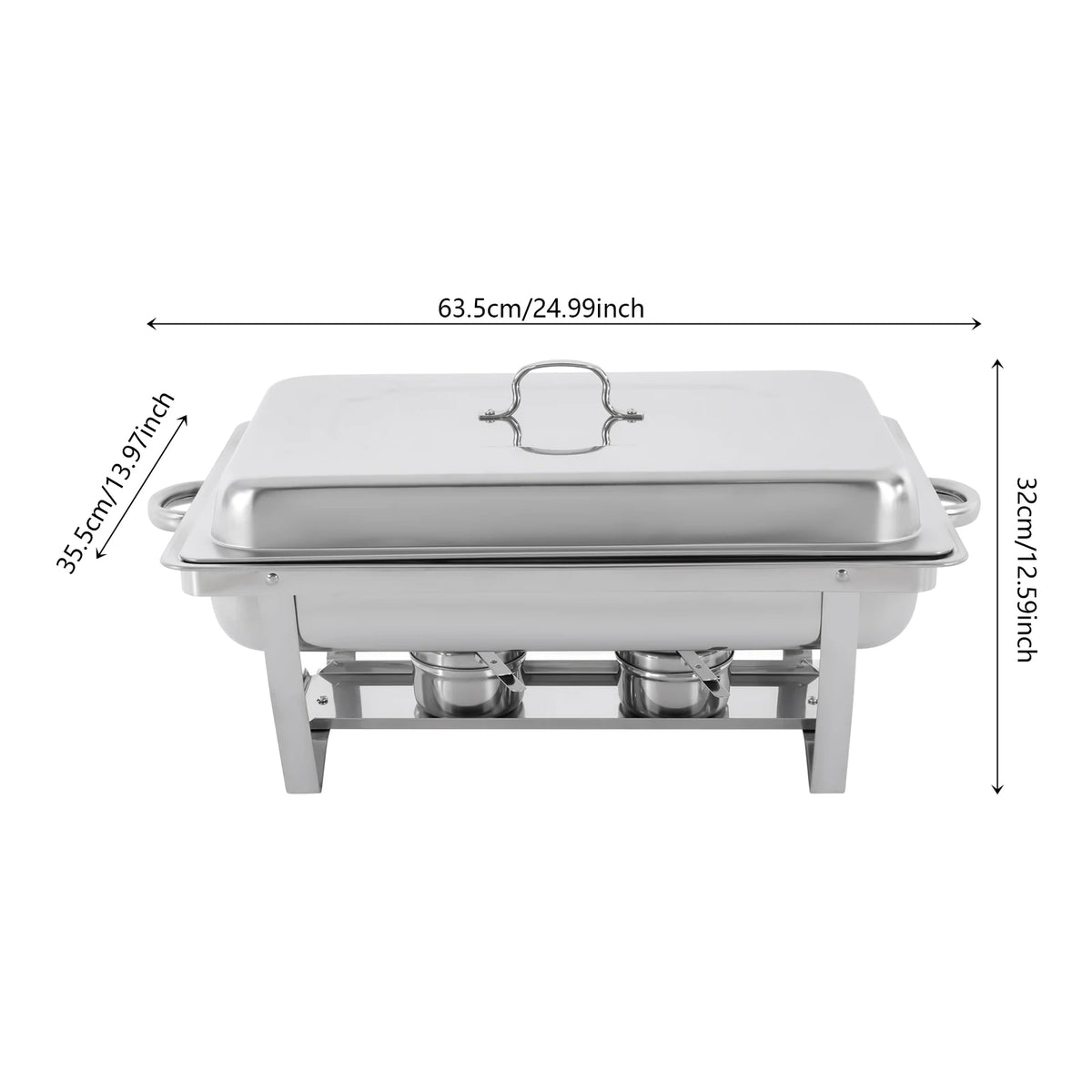 3-Pan Stainless Steel Chafing Dish Buffet Warmer