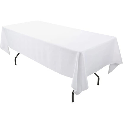 12-Pack Rectangle Polyester Tablecloths – Reusable Event & Banquet Table Covers