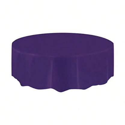 Deep Purple 84" Round Tablecloth – Waterproof Party & Event Table Cover